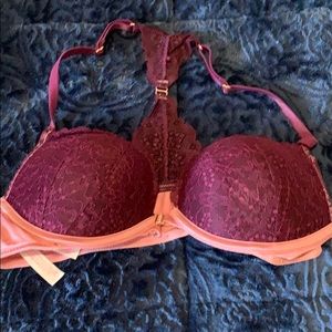 Front hooked racer back bra